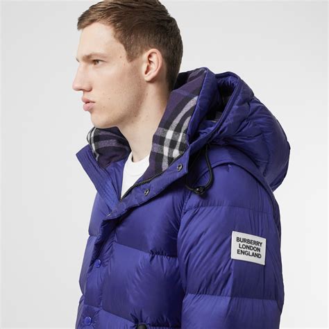 burberry blue puffer coat|Burberry puffer coat men's.